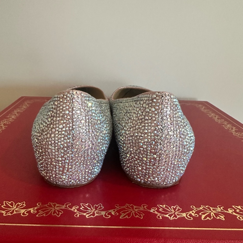 Christian Louboutin Crystal Embellished Pointed Toe Flats - Picture 4 of 5